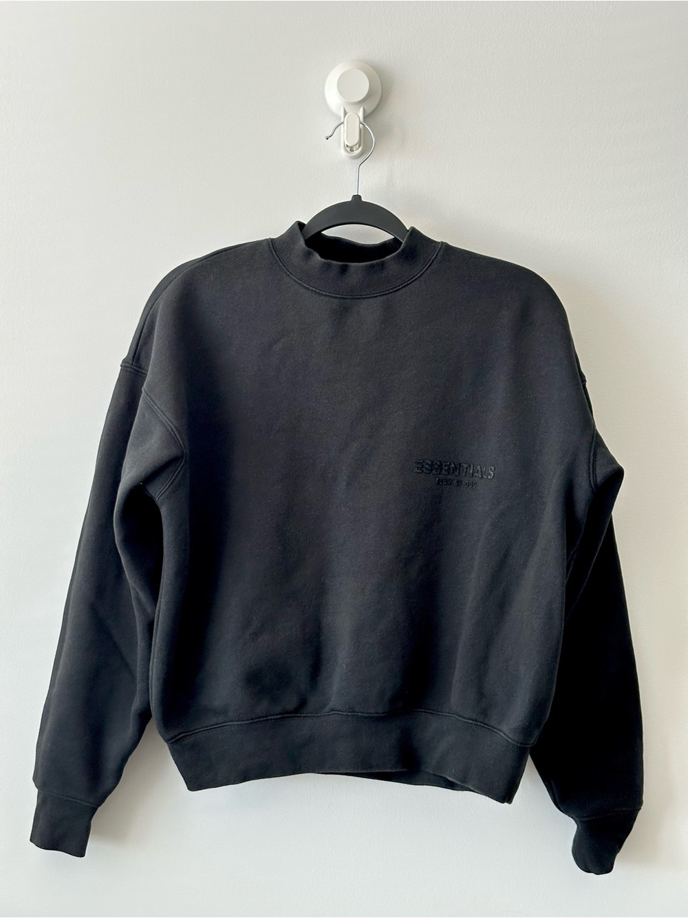 ESSENTIALS Men’s Black Crewneck Sweatshirt
